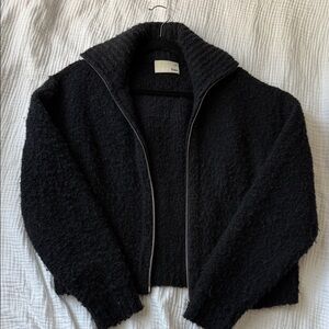 Aritzia Wilfred Cozy Black Sweater Cardigan
